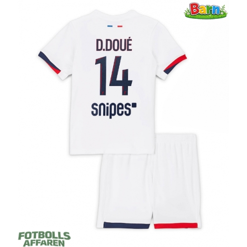 Paris Saint-Germain Desire Doue #14 Bortaställ Barn 2025-26 Kortärmad (+ Korta byxor)